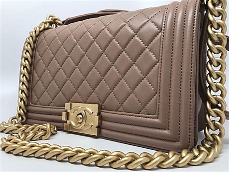 beige chanel le boy bag|chanel boy bag medium price.